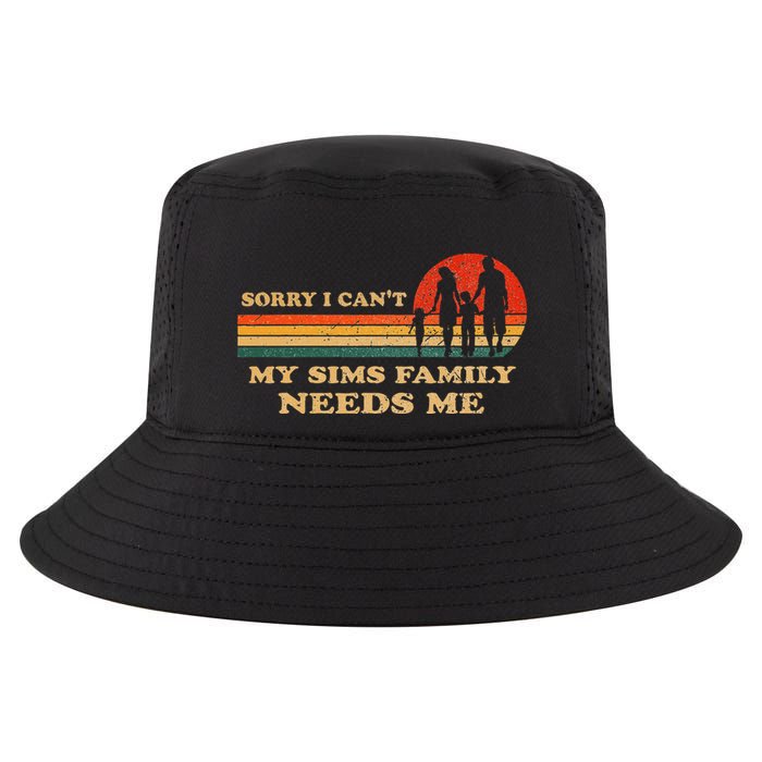 Sorry I CanT My Sims Family Needs Me Novelty Sarcastic Cool Comfort Performance Bucket Hat