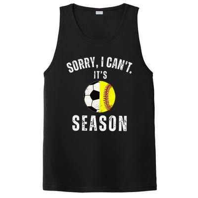 Sorry I CanT ItS Soccer And Softball Season Mom Of Both PosiCharge Competitor Tank