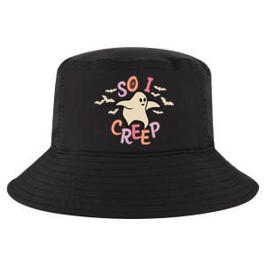 So I Creep Retro Halloween Spooky Vibes Trick Or Treat Ghost Gift Cool Comfort Performance Bucket Hat