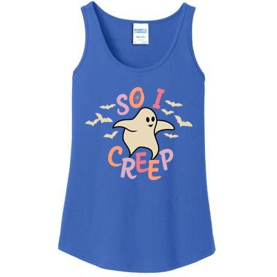 So I Creep Retro Halloween Spooky Vibes Trick Or Treat Ghost Gift Ladies Essential Tank