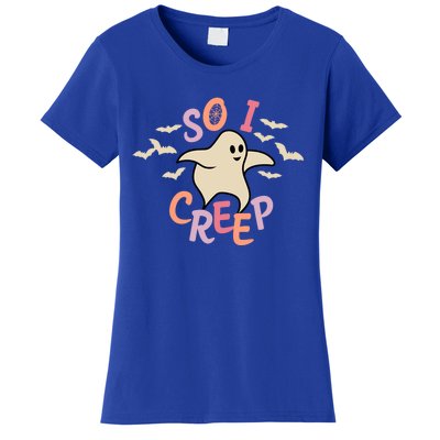 So I Creep Retro Halloween Spooky Vibes Trick Or Treat Ghost Gift Women's T-Shirt