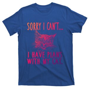 Sorry I CanT I Have Plans With My Cat Cute Cat Gift T-Shirt