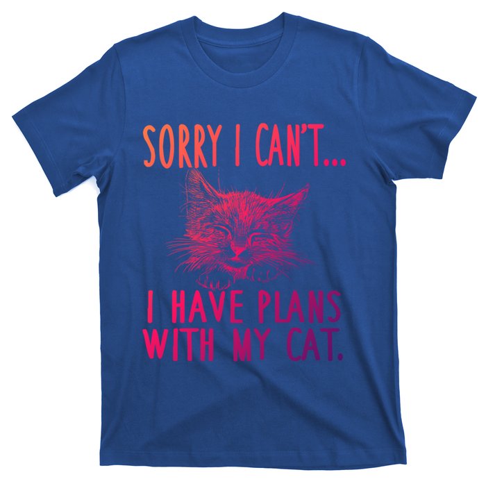 Sorry I CanT I Have Plans With My Cat Cute Cat Gift T-Shirt