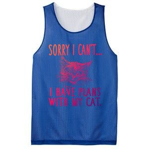 Sorry I CanT I Have Plans With My Cat Cute Cat Gift Mesh Reversible Basketball Jersey Tank