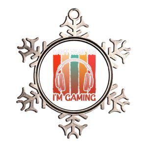 Sorry I Can't Hear You I'm Gaming Funny Gamer Gaming Gift Metallic Star Ornament