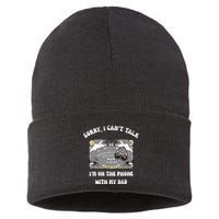 Sorry I CanT Talk IM On The Phone With My Dad Ouija Board Sustainable Knit Beanie