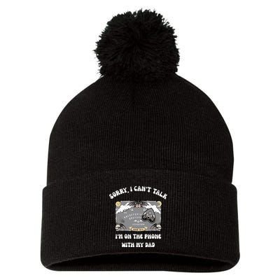 Sorry I CanT Talk IM On The Phone With My Dad Ouija Board Pom Pom 12in Knit Beanie