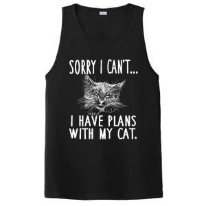 Sorry I CanT I Have Plans With My Cat Cute Cat Gift PosiCharge Competitor Tank