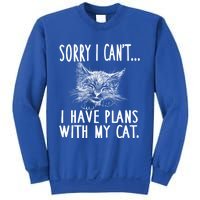 Sorry I CanT I Have Plans With My Cat Cute Cat Gift Sweatshirt