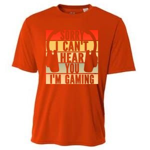 Sorry I Can't Hear You I'm Gaming Funny Gamer Gaming Gift Cooling Performance Crew T-Shirt