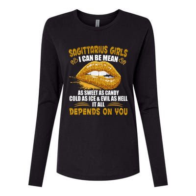 Sagittarius I Can Be Mean Saying Birthday Zodiac Gift Womens Cotton Relaxed Long Sleeve T-Shirt