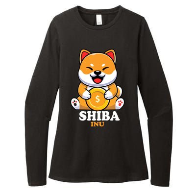 Shiba Inu Crypto Currency Cute Womens CVC Long Sleeve Shirt