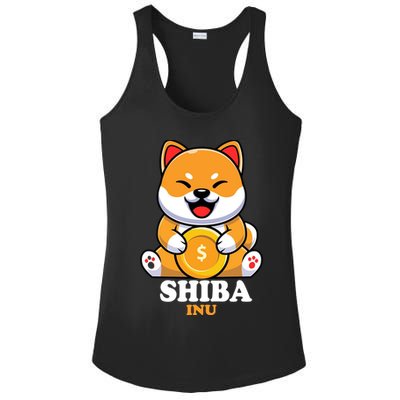 Shiba Inu Crypto Currency Cute Ladies PosiCharge Competitor Racerback Tank
