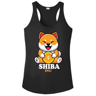 Shiba Inu Crypto Currency Cute Ladies PosiCharge Competitor Racerback Tank