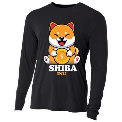 Shiba Inu Crypto Currency Cute Cooling Performance Long Sleeve Crew