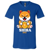 Shiba Inu Crypto Currency Cute V-Neck T-Shirt