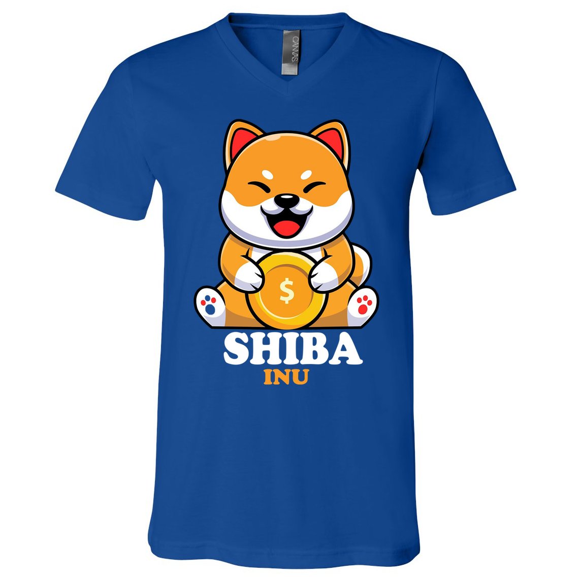 Shiba Inu Crypto Currency Cute V-Neck T-Shirt