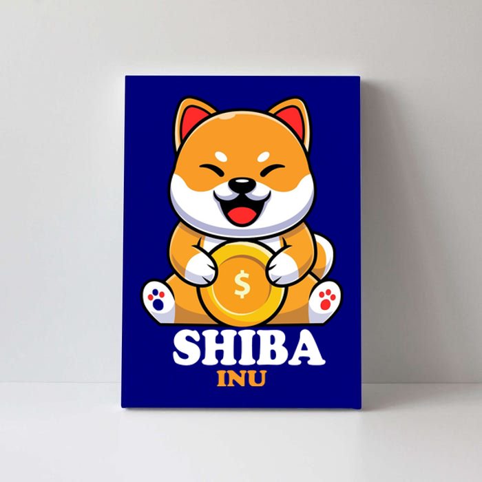 Shiba Inu Crypto Currency Cute Canvas