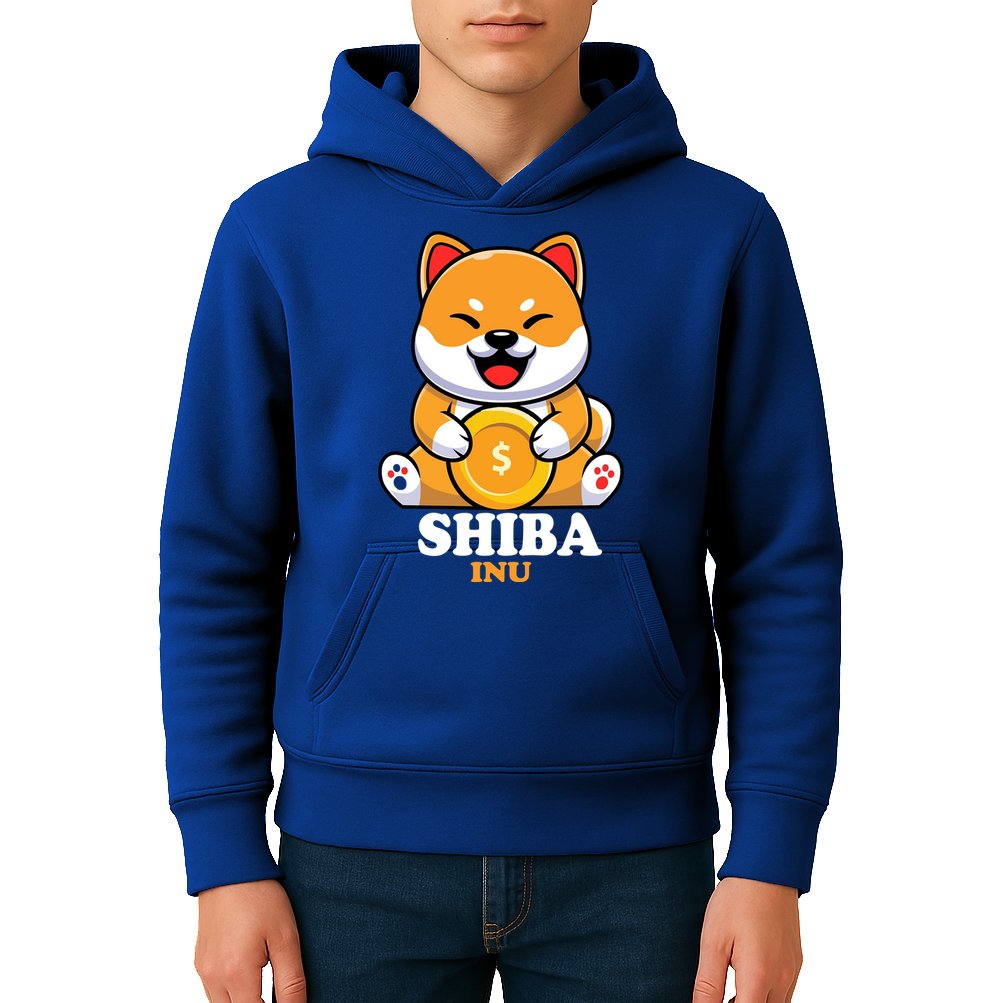 Shiba Inu Crypto Currency Cute Kids Hoodie