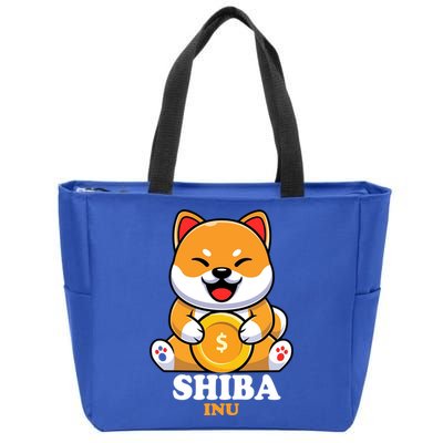 Shiba Inu Crypto Currency Cute Zip Tote Bag