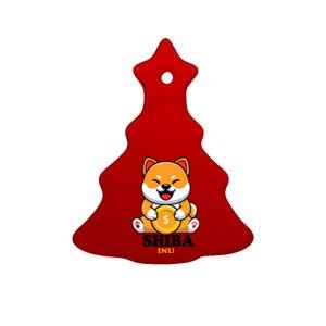 Shiba Inu Crypto Currency Cute Ceramic Tree Ornament