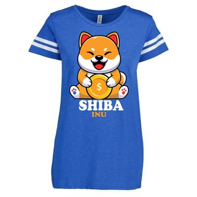 Shiba Inu Crypto Currency Cute Enza Ladies Jersey Football T-Shirt