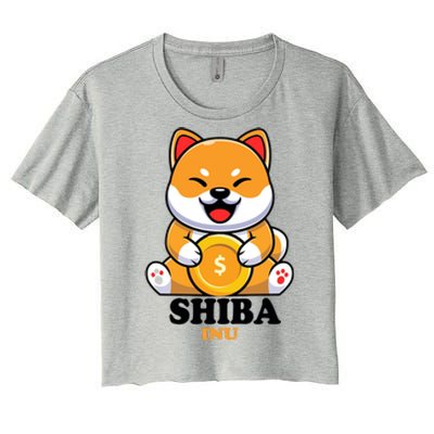 Shiba Inu Crypto Currency Cute Women's Crop Top Tee