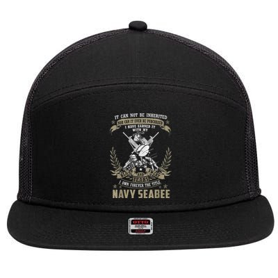 S.E.A.B.E.E It Can Not Be Inherited Or Purchase 7 Panel Mesh Trucker Snapback Hat