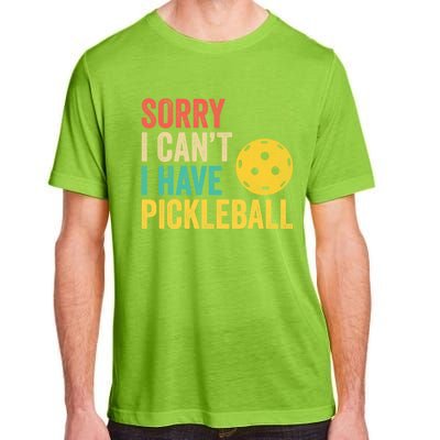 Sorry I CanT I Have Pickleball Funny Retro Gift Adult ChromaSoft Performance T-Shirt