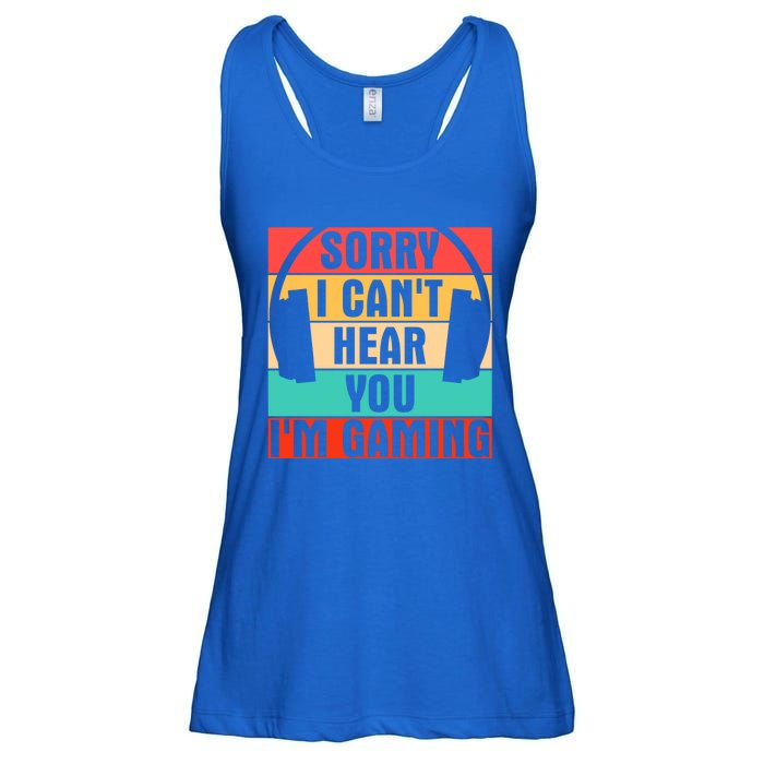 Sorry I Can't Hear You I'm Gaming Funny Gamer Gaming Gift Ladies Essential Flowy Tank