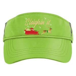 Sleighin It Christmas Sleighing Gift Adult Drive Performance Visor