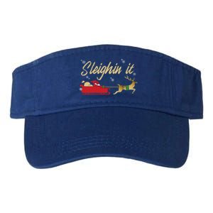 Sleighin It Christmas Sleighing Gift Valucap Bio-Washed Visor