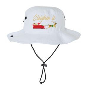 Sleighin It Christmas Sleighing Gift Legacy Cool Fit Booney Bucket Hat