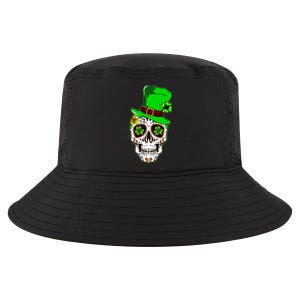 Sugar Irish Clover Skull St Patricks Day Cool Comfort Performance Bucket Hat