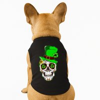 Sugar Irish Clover Skull St Patricks Day Doggie Tank