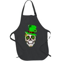 Sugar Irish Clover Skull St Patricks Day Apron