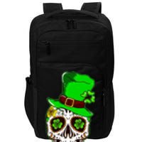 Sugar Irish Clover Skull St Patricks Day Impact Tech Backpack