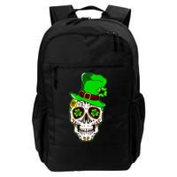 Sugar Irish Clover Skull St Patricks Day Backpack