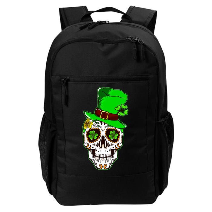 Sugar Irish Clover Skull St Patricks Day Backpack
