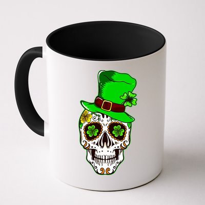 Sugar Irish Clover Skull St Patricks Day Mug
