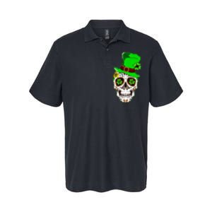 Sugar Irish Clover Skull St Patricks Day Softstyle Adult Sport Polo