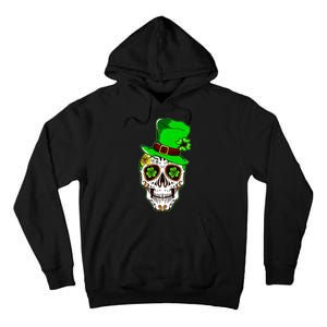 Sugar Irish Clover Skull St Patricks Day Tall Hoodie