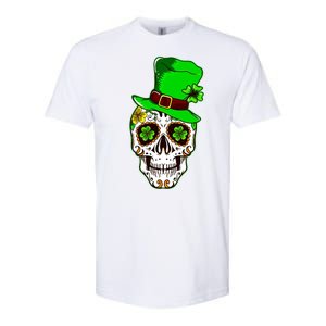 Sugar Irish Clover Skull St Patricks Day Softstyle CVC T-Shirt