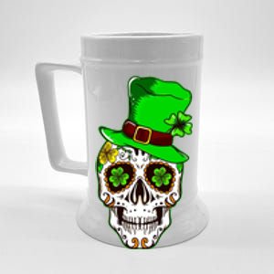 Sugar Irish Clover Skull St Patricks Day Beer Stein