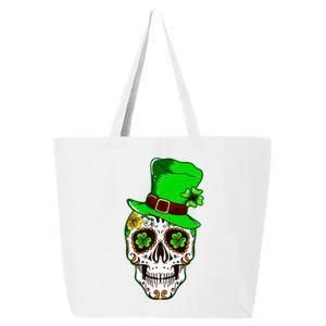 Sugar Irish Clover Skull St Patricks Day 25L Jumbo Tote