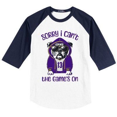 Sorry I CanT The GameS On Cute Bulldog Baseball Sleeve Shirt