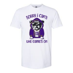 Sorry I CanT The GameS On Cute Bulldog Softstyle CVC T-Shirt