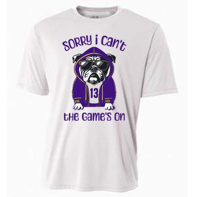 Sorry I CanT The GameS On Cute Bulldog Cooling Performance Crew T-Shirt