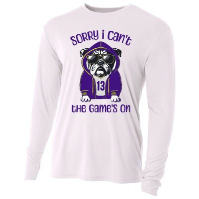 Sorry I CanT The GameS On Cute Bulldog Cooling Performance Long Sleeve Crew