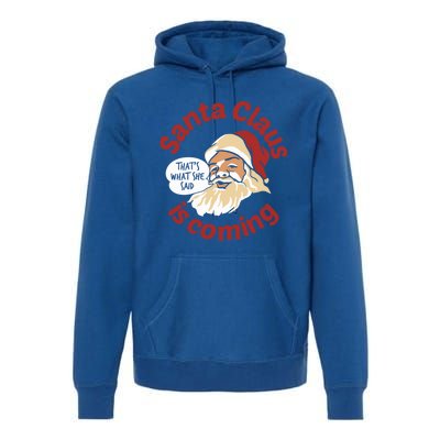 Santa Is Coming Thats What She Said Premium Hoodie